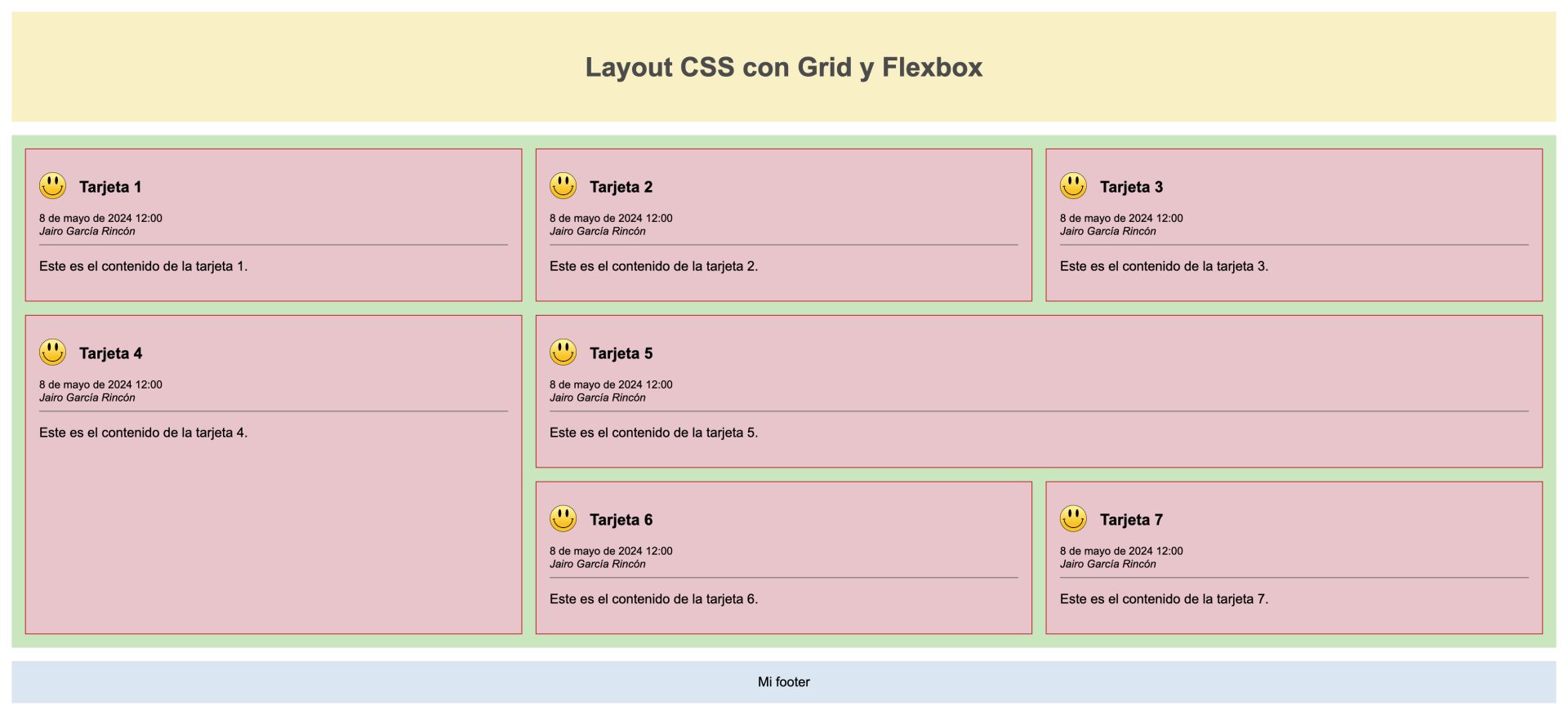 Ejercicio 2: Layout CSS | Jairo García Rincón